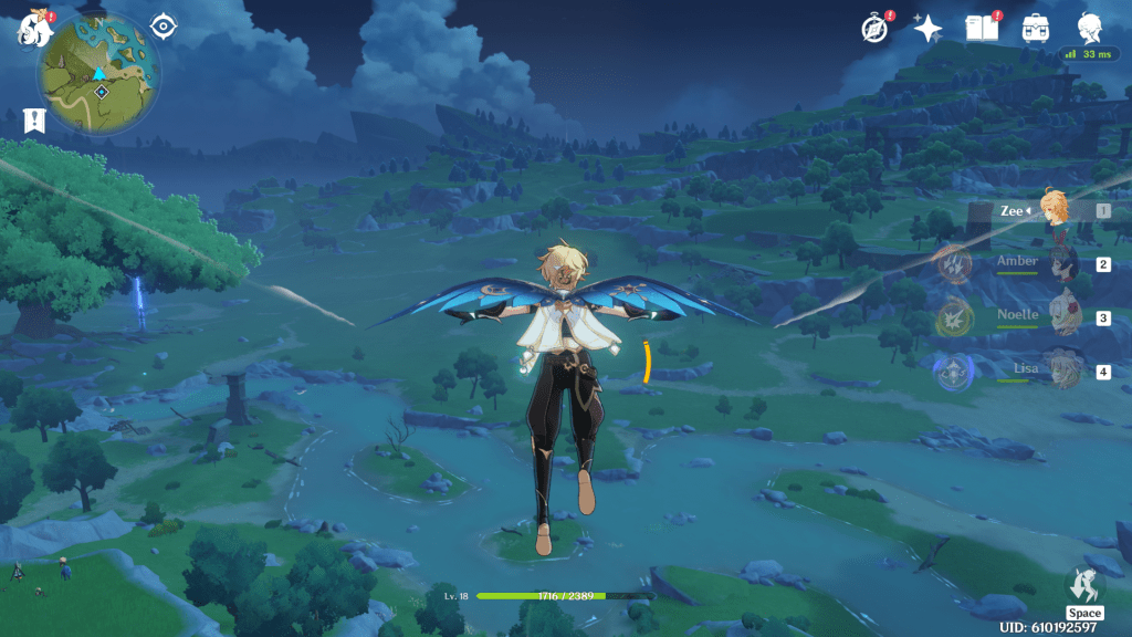 Genshin Impact Gliding